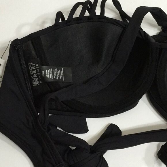 New. COCO REEF adjustable multi-way black Strappy bikini top. 32/34-C - Picture 11 of 13